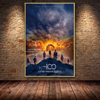 

The 100 TV Science Fiction Movie Oil Painting on Canvas Posters and Prints Cuadros Wall Art Pictures For Living Room