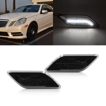 

For Benz W212 E-Class E300 E550 E350 E63 AMG Sedan/Wagon 2010-2013 Smoked White Led Fender Side Marker Lights