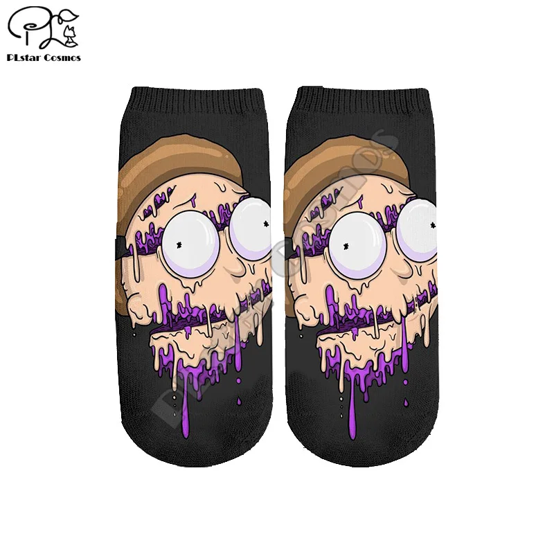 PLstar Космос Горячая Аниме Рик и Морти 3dprint Для женщин/мужчин/для мальчиков и девочек, носки с мультяшным рисунком лето-осень забавные короткие носки Стиль-5