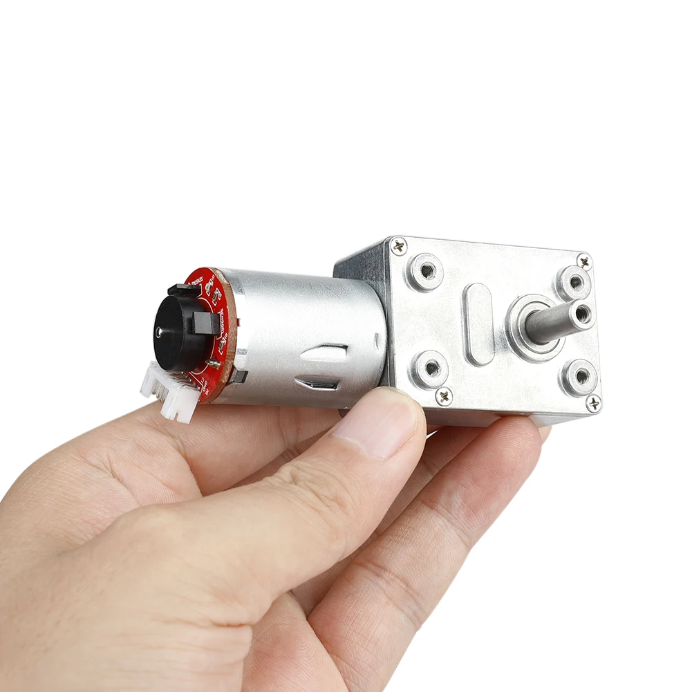 GM4632-370 DC 24V 80RPM High Torque Turbo Encoder Motor Worm Geared Motor Reducer Motor Reversible High Torque Turbo Geared