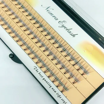 

Grafting Eyelashes 10P 60 clusters per box Trichomes Handmade Soft Natural Lashes-Extension Individual lash