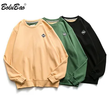 

BOLUBAO Brand Men Printing Sweatshirts 2020 New Autumn Men's Fashion Warm Fleece Men Brand Sweatshirts Tops