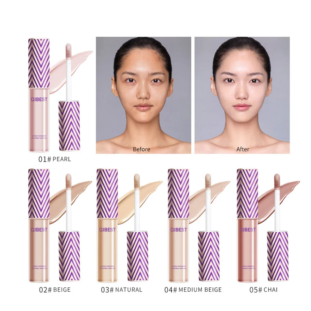 

QIBEST Concealer Waterproof Make Up Lasting Face Contouring Pore Acne Full Cover Dark Circles Freckles Cosmetics TSLM1