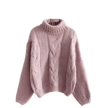 

2019 Turtleneck Sweater Women Pullover High Elasticity Knitted Ribbed Slim Jumper Autumn Winter Basic Female Sweater