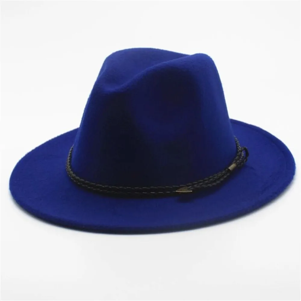 Ретро Fedora шляпа для мужчин и женщин шерсть мягкая фетровая шляпа широкая шляпа Повседневная дикая шляпа размер 56-58 см
