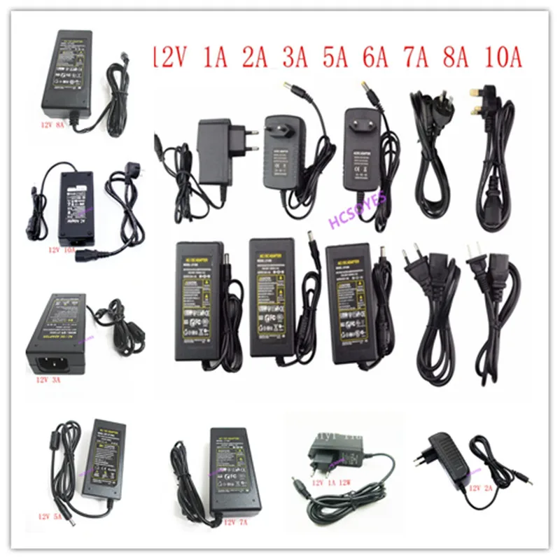 AC 100V 240V AC/DC 12 V 1A 2A 3A 5A 6A 8A 10A Питание адаптер вольт светильник ing Трансформатор