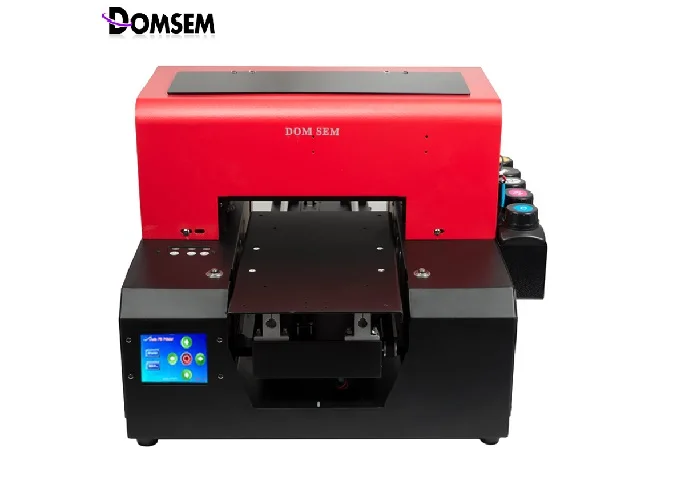 DOMSEM A4 Size Fully Automatic Printer UV Flatbed Printers for Glass Acrylic Ceramics Metal Plastic Printing Machine Red | Компьютеры и