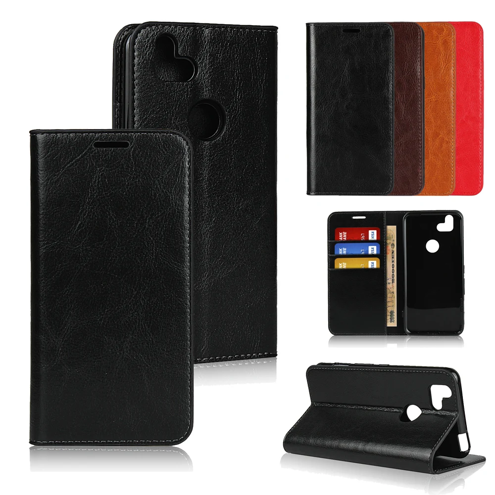 LUCKBUY Business Luxury Genuine Leather case for Arrows RX Wallet Case Flip Book Design WIth Card slots and Stand | Мобильные