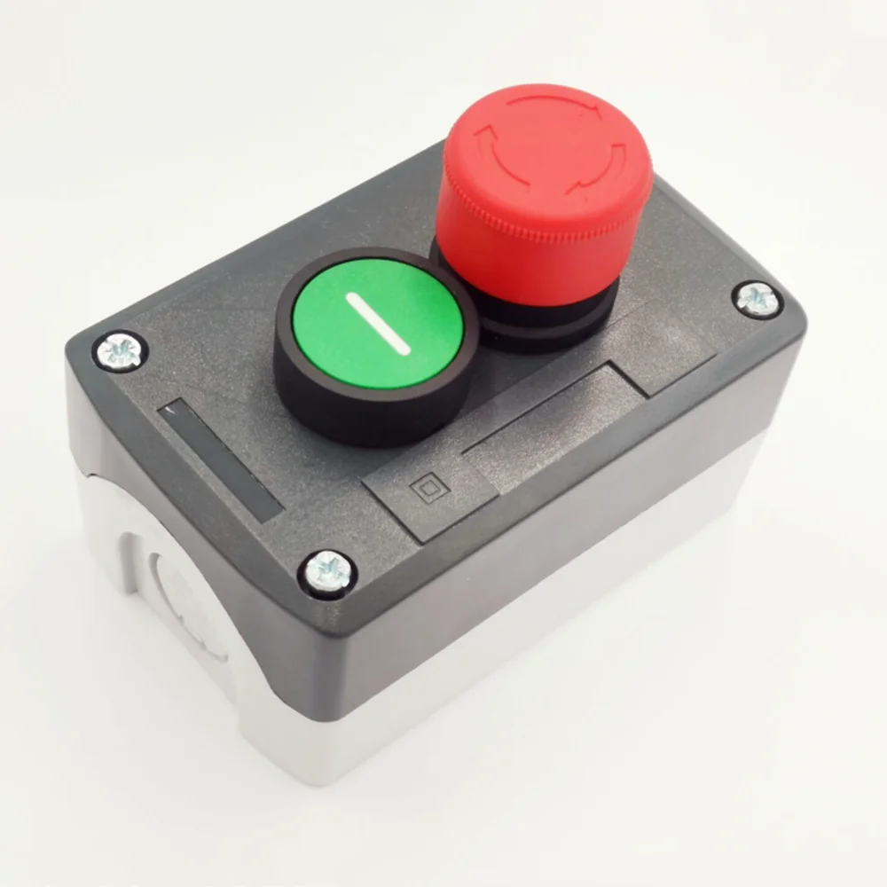 Caixa de Comutação Plana Vermelha e Verde Parada de Emergência Momentânea 240v 3a