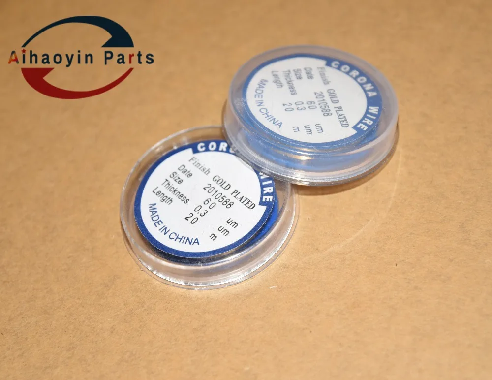 2pcs Corona Wire 0.3mm Golden Color for Konica 750 600 1050 950 420 7165 C6500 20M (1) - 副本