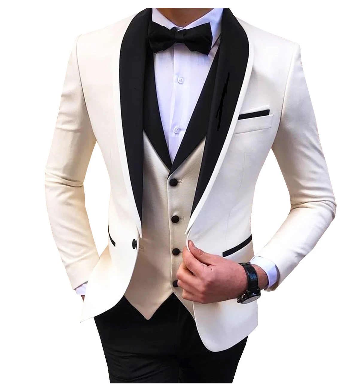 Three piece suit with white t-shirt | Hockerty