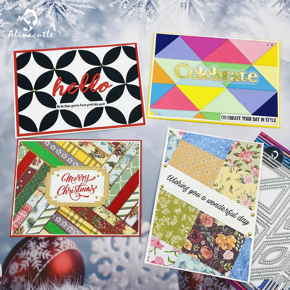 Alinacutle Metal Cutting Die Cut Quilt Quilting Geometry Puzzle Set