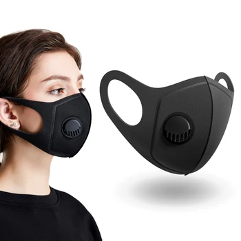 

New Unisex Sponge Dustproof PM2.5 Pollution Half Face Mouth Mask With Breathing valve can Washable Reusable Muffle Respirator