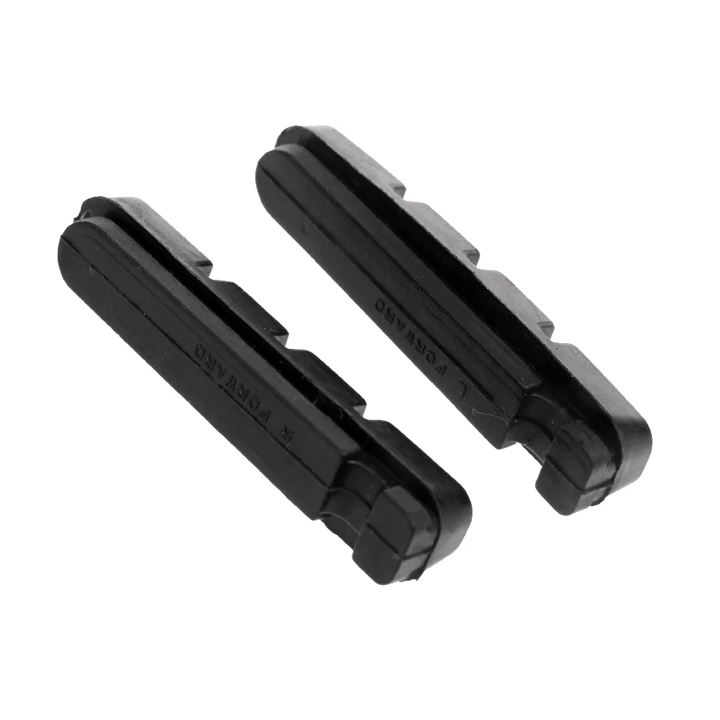 1 Pair 58mm Replacement Brake Pads Blocks for Road Bike Carbon Wheel Black