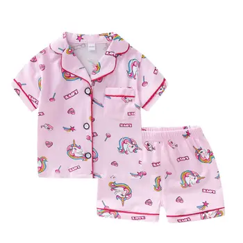 SAILEROAD 2020 New Cute Unicorn Pajamas For Girls Cartoon Animals Pyjamas For Kids Pijama Infantil Boys Sleepwear Clothes Sets 1