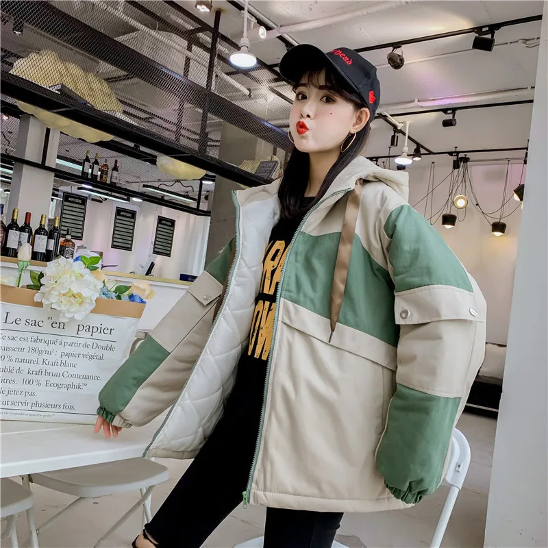 

8810 # Photo Shoot Small Video Original Quality Mixed Colors Harajuku Cotton-padded Clothes Hooded down Coat