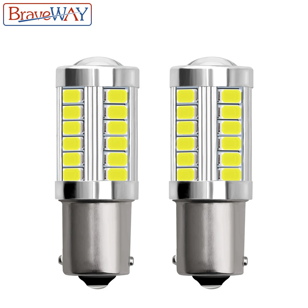 

BraveWay 1156 7506 BA15S P21W 5630 5730 LED Car Tail Bulb 1157 Brake Lights 12V Auto Reverse Lamp Daytime Running Signal Light