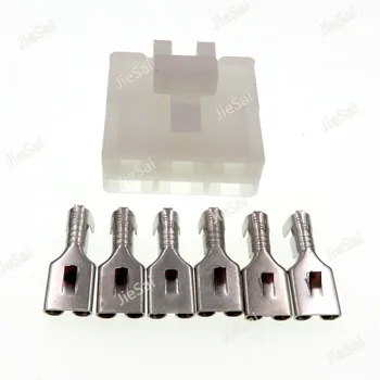 

6 Pin Automotive Connector 6.3mm Female Plug Fits High Current