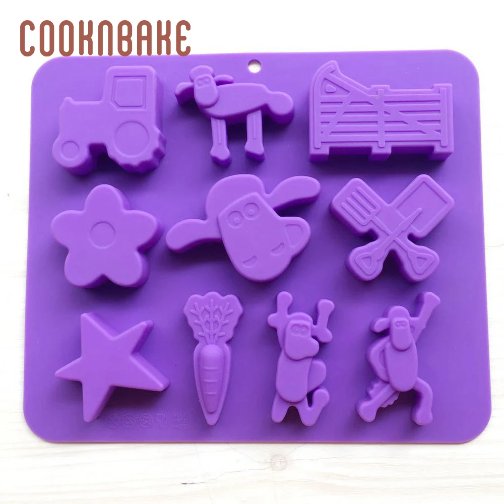 COOKNBAKE Farm силиконовая форма для шоколада 10 полости печенья Печенье Торт Украшение
