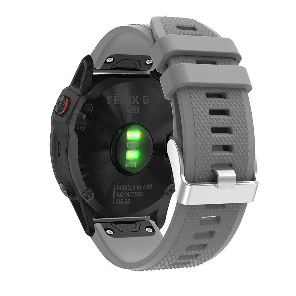 Силиконовый ремешок для часов для Garmin Fenix 6/Fenix 6 Pro Quick Release наручный ремешок для Fenix 5 Plus Forerunner 945 935 - Цвет ремешка: Gray
