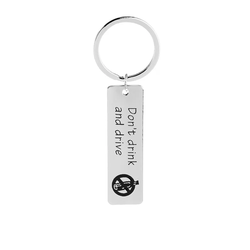 

New Products Europe And America Creative Lettered Keychain dontdrinkanddrive Hot Sales Accessories