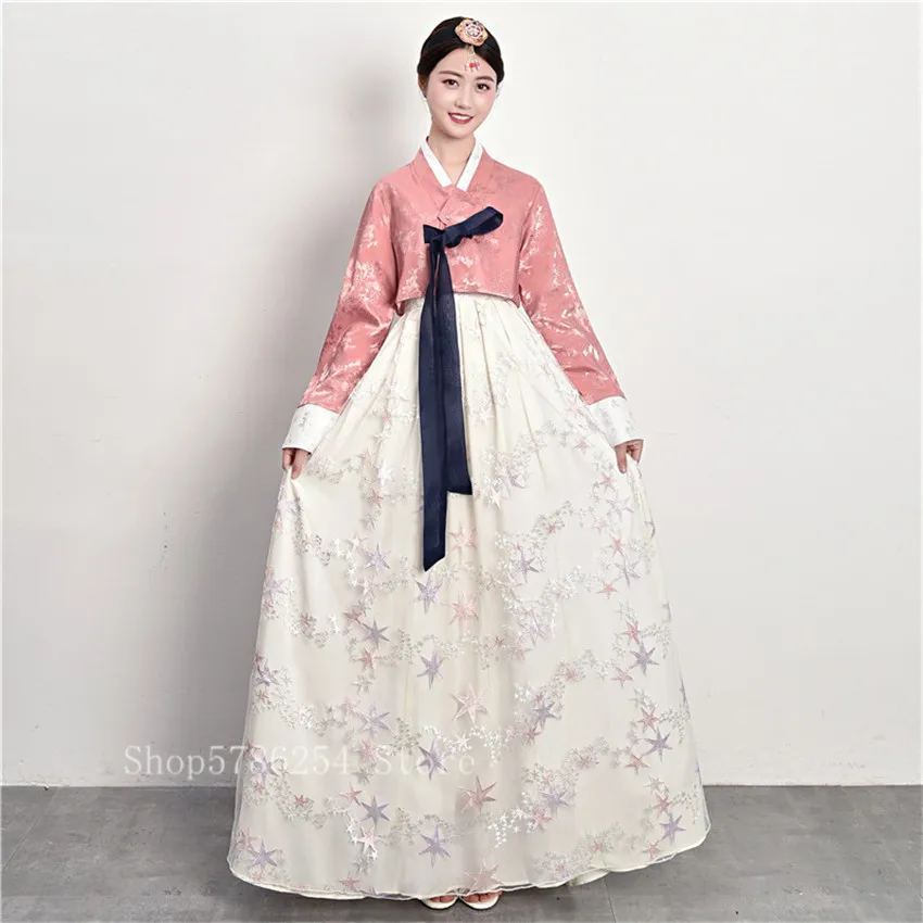 Женское традиционное платье Hanbok в Корейском стиле элегантное кружевное