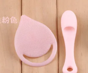 Pale Pink 2 шт. Чистка щеткой для отшелушивания лица машина силиконовые средства для очищения лица Инструменты - Цвет: Pale Pink