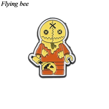 

Flyingbee Brooch and Pin horror pins Enamel Pins Badges Lapel Pin Brooches Badge for Friends Women Men X0573
