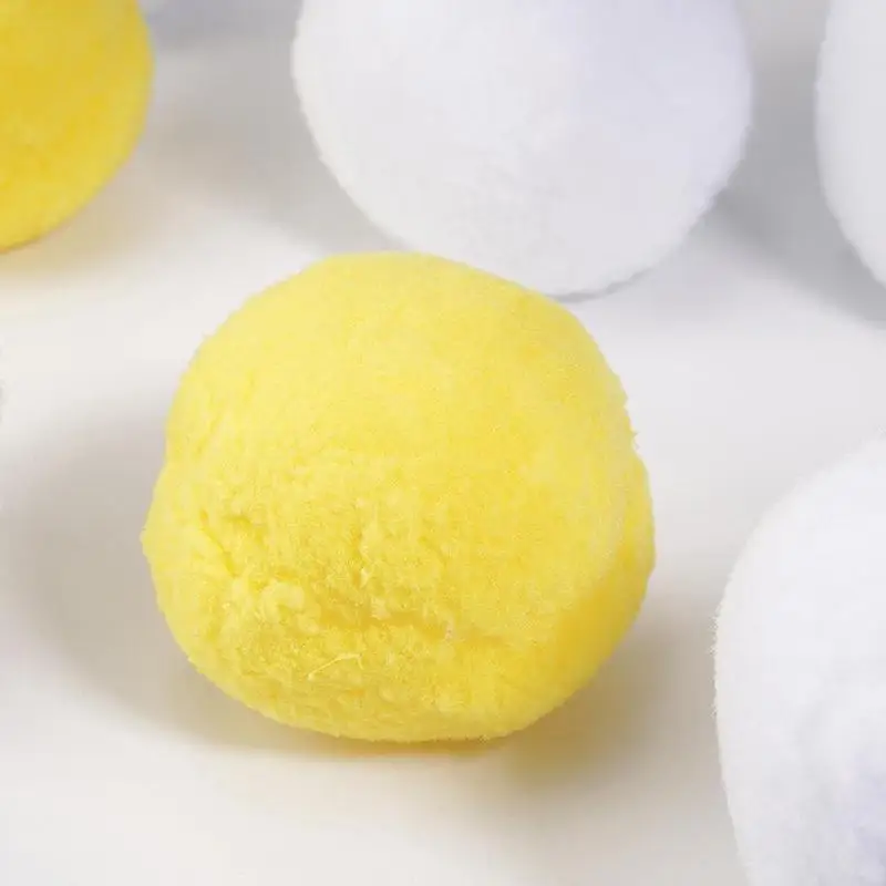 2 Pcs Yellow 10 Pcs White Christmas Snowball Toys 7.5cm Diameter Children's Play Games Balls Christmas Tree Snowball Toy