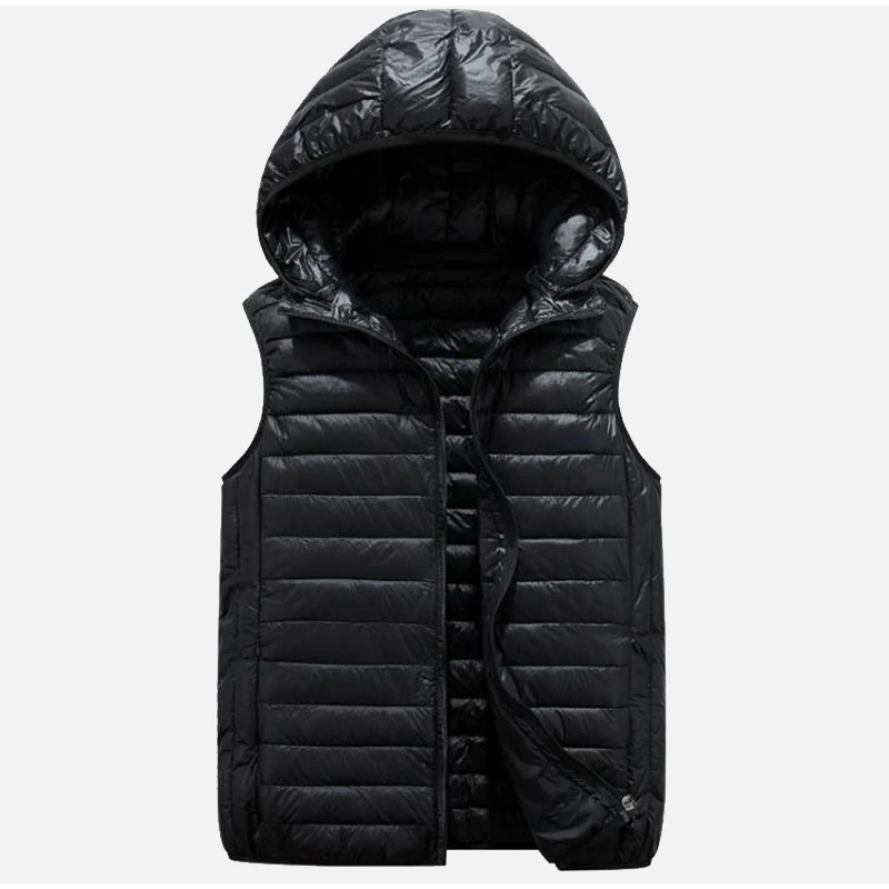Preise Frauen Winter Unten Weste Plus Größe 4XL Abnehmbare Kapuze Schwarze Ärmellose Weste Weibliche 2019 Herbst Plissee Zipper Westen Frauen