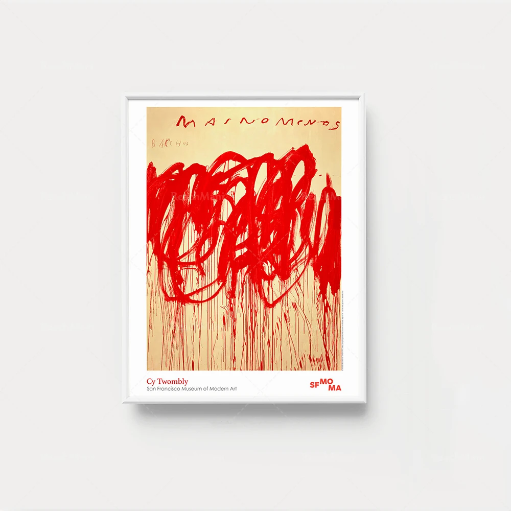 CY Twombly abstract art print, Twombly SFMOMA poster, CY