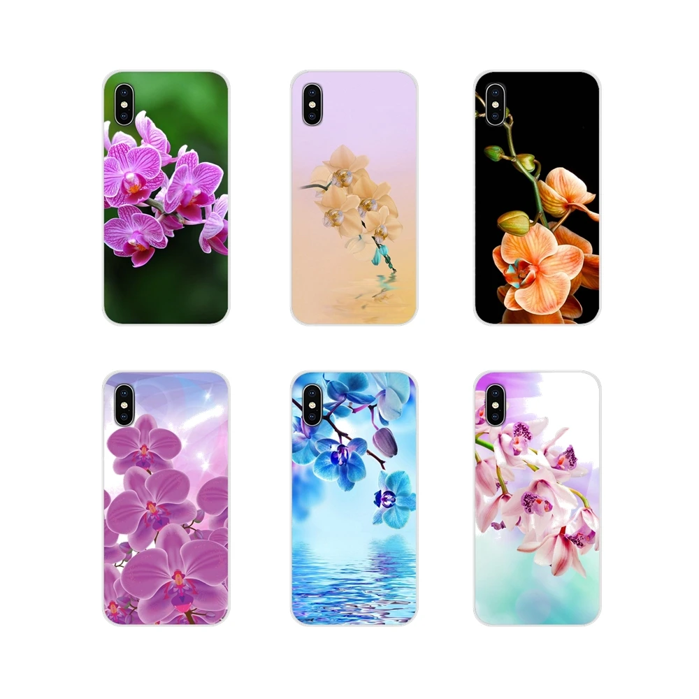 For Huawei G7 G8 P7 P8 P9 P10 P P30 Lite Mini Pro P Smart Plus 17 18 19 Blue Orchid Flower Wallpaper Silicone Case Cover Phone Case Covers Aliexpress