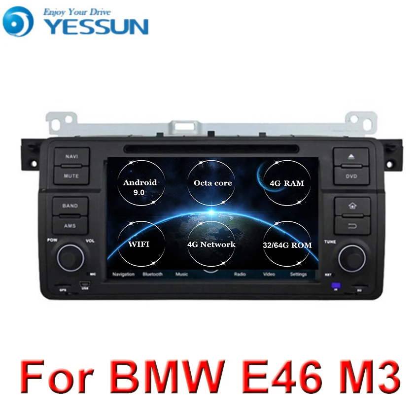 Автомагнитола Android мультимедиа 9 0 автомобильный DVD-плеер для BMW E46 M3 318/320/325/330/335 Rover