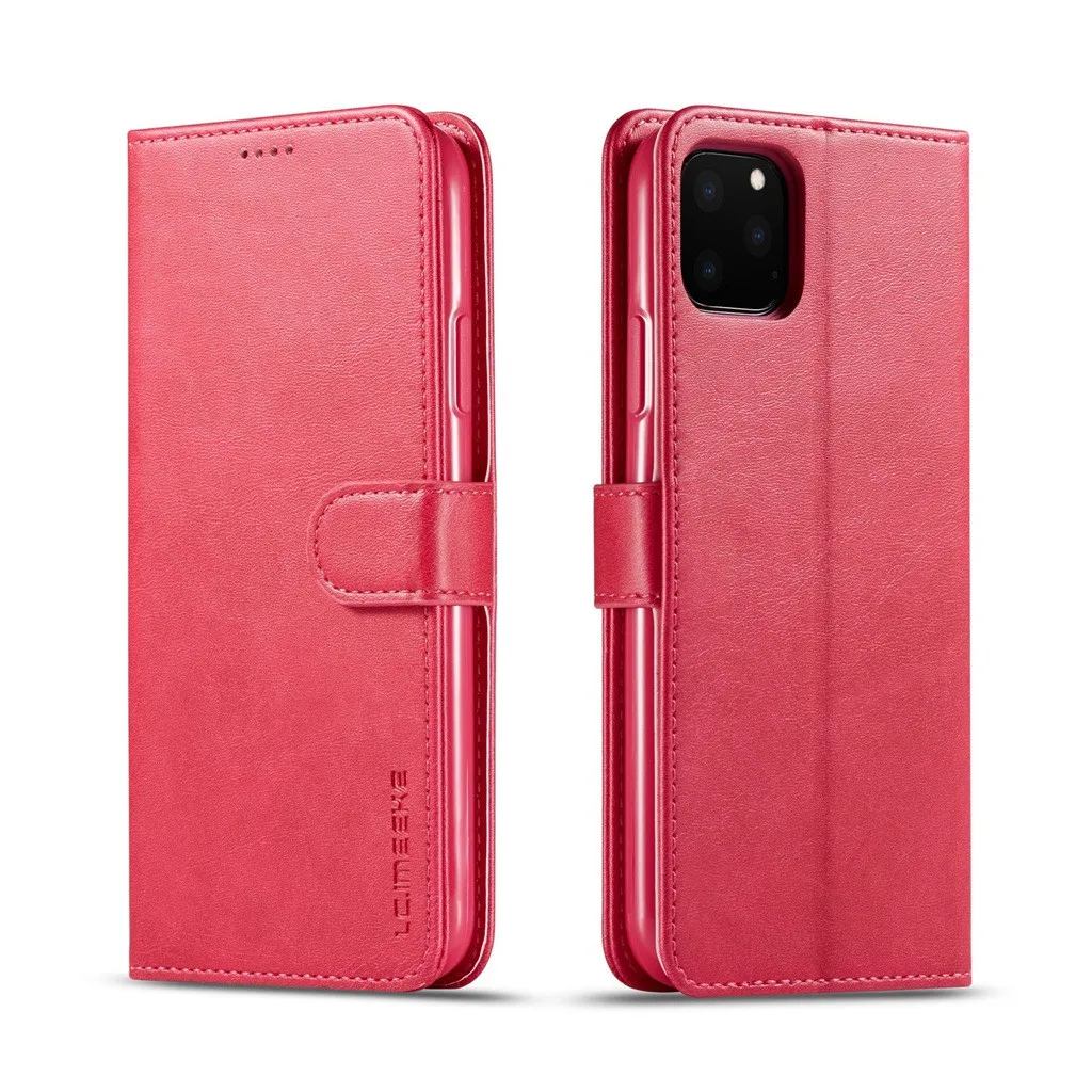 Wallet Case Leather Magnet Flip Cover Case With Card Slot Stand Leather phone Case For iPhone 11 Pro Anti-scratch Phone Case