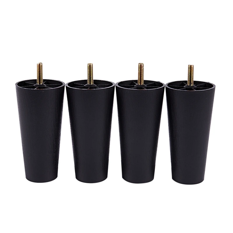 

4Pcs/Set Tapered Plastic Sofa Legs and Chair Legs M8 Thread (Metric 8Mm) Replacement Furniture Legs with Leg Mounting Plates Pro