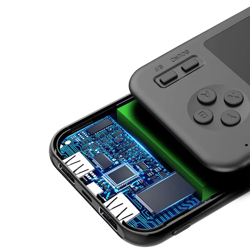 Встроенный 416 игр 2," lcd 8000mAh аккумулятор банк питания ретро портативная игровая консоль плеер