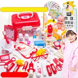 Ensemble de jouets de Simulation de médecin pour enfants, Costume de médecin pour enfants, équipement médical de Simulation, stéthoscope, boîte de rangement, cadeau 