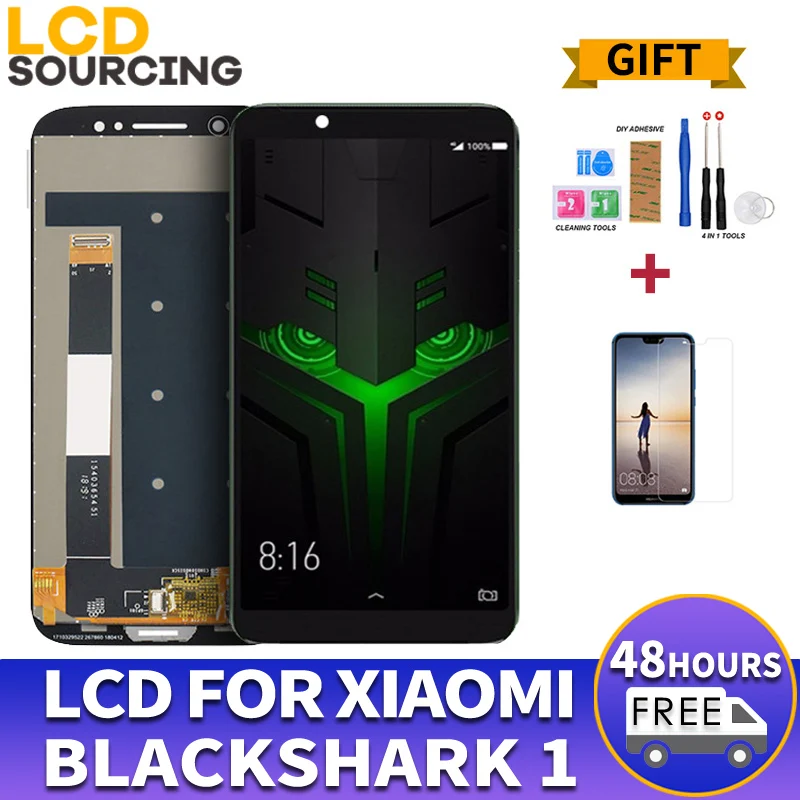 Pаспродажа Для Xiaomi Black Shark 1 ЖК дисплей + Сенсорное стекло дигитайзер полная сборка Замена для Xiaomi BlackShark 1 дисплей