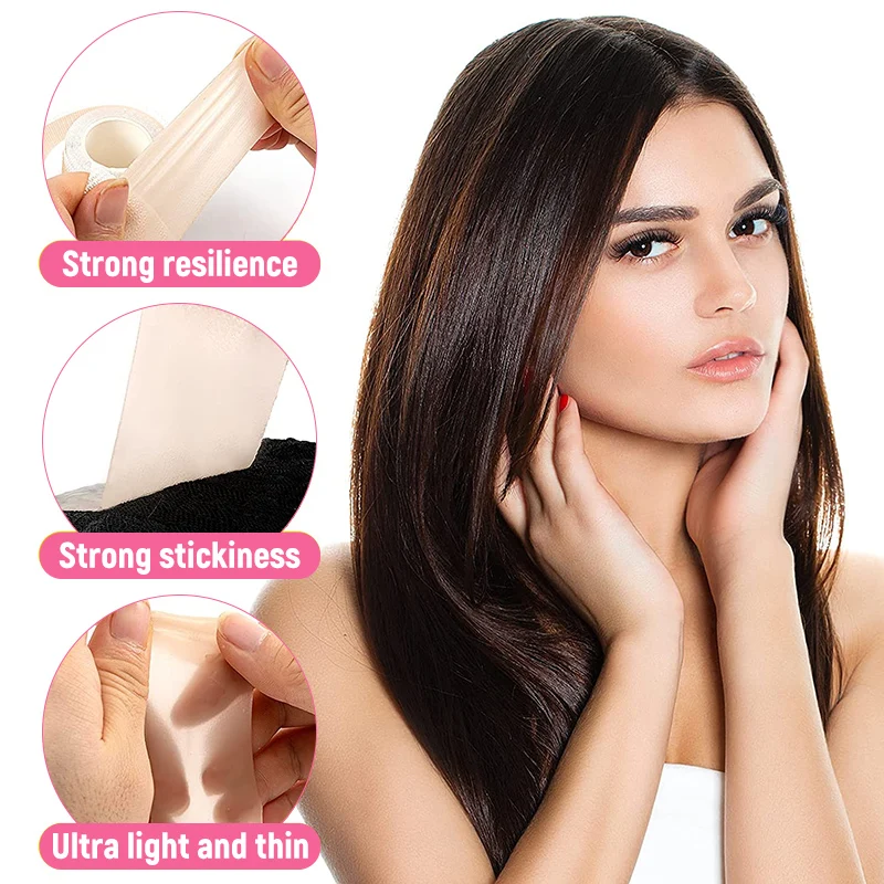 Wig Adhesive Tape hair tape wig tape Lace Wig Grids and Knots Eraser Silicone Melting Lace Tape Breathable Knots Healer Hair Non-Slip