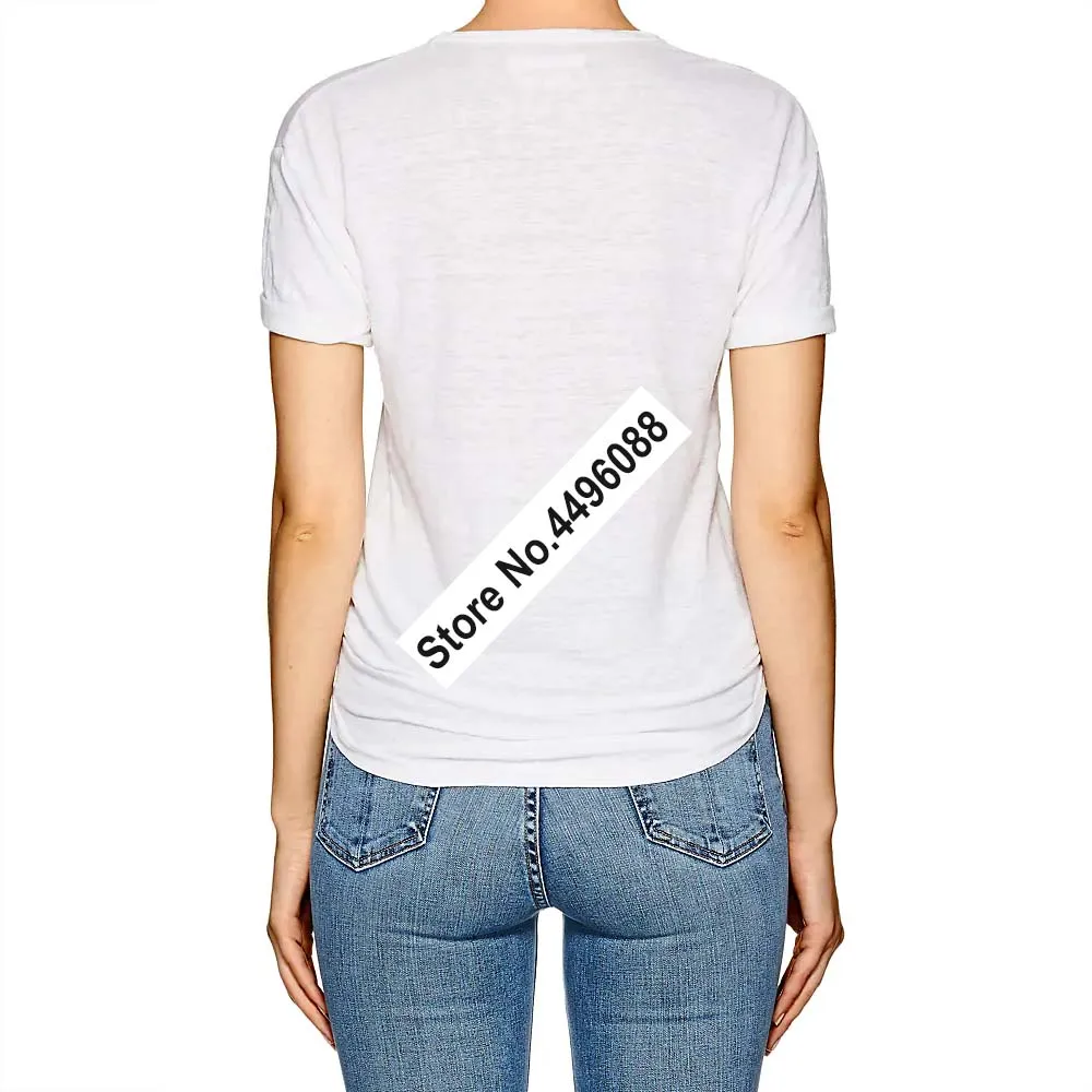 Новинка, льняная футболка с буквенным принтом, короткий рукав, летняя повседневная женская/Женская/Дамская черная футболка с принтом, футболка