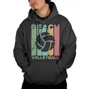 

Vintage Beach Volleyball Mens Hoodies Fashion Jacket with Kanga Pocket winter summer streetwear hoodies Sweatshirts