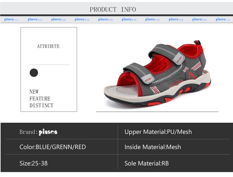 2020 Summer Boys Sandals Kid Sandals Children Shoes Cut-outs Rubber School Shoes Breathable Open Toe Casual Boy Sandal (1)