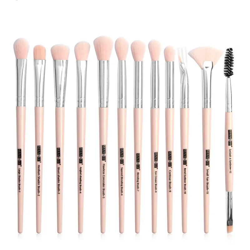 12PCS Luxury Makeup Brushes Set Professional Make up Brush Blusher Eyeshadow Blending Eyeliner Eyebrow Brush For Makeup Tool