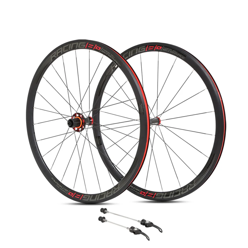 Discount ultra-light carbon fiber hub 700C road bike wheels 36mm wheelset 4 sealed bearing alloy rim colorful reflective wheels 0
