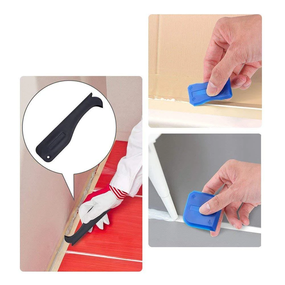 

Door Window Caulking Tool Sealant Scraper Manual Finishing Beautify Remover Grout Glass Glue Home Small 17pcs/set
