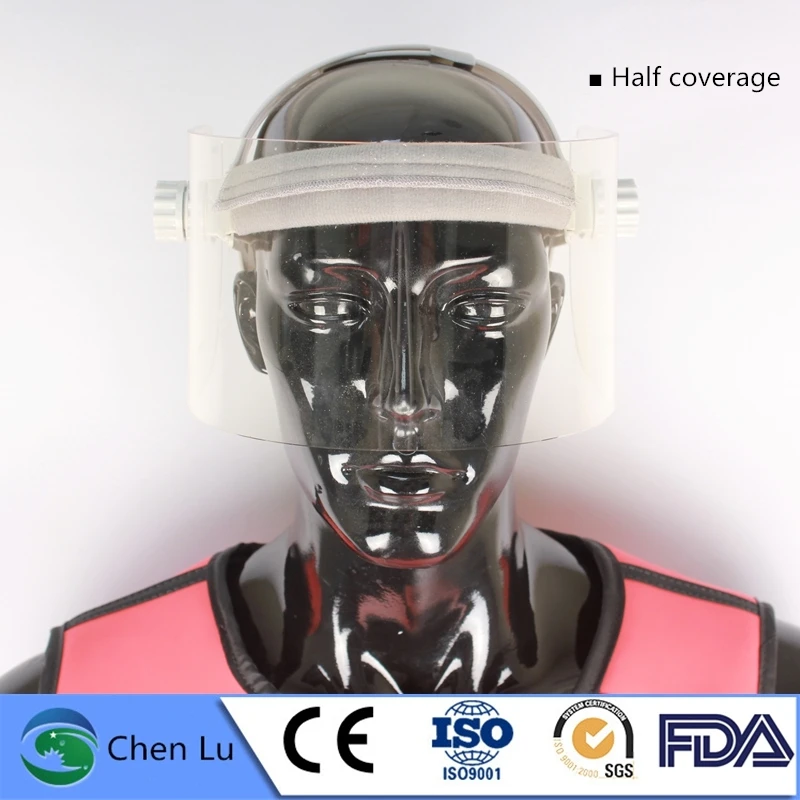 Recommend radiological protection 0.1mmpb lead glass mask x-ray radiation protective lightweight lead glass mask