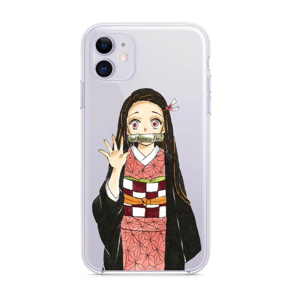 Горячая Распродажа чехол Demon Slayer для iPhone 11 pro 6s 7 8 plus X XR XS Max чехол для телефона s новейший японский аниме Kimetsu no Yaiba задняя крышка Coque