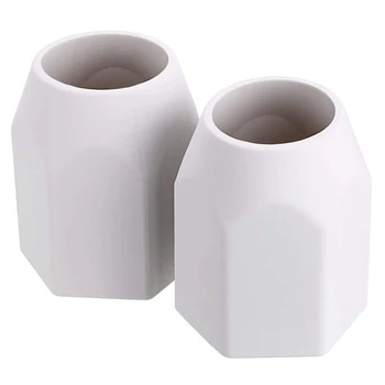 

Silicone Organizer Pen Cups Pencil Holder Multi-Function Office Desktop Stationery Organizer 2 Pack White