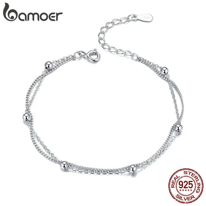 Round Beads Link Chain Bracelets Women 