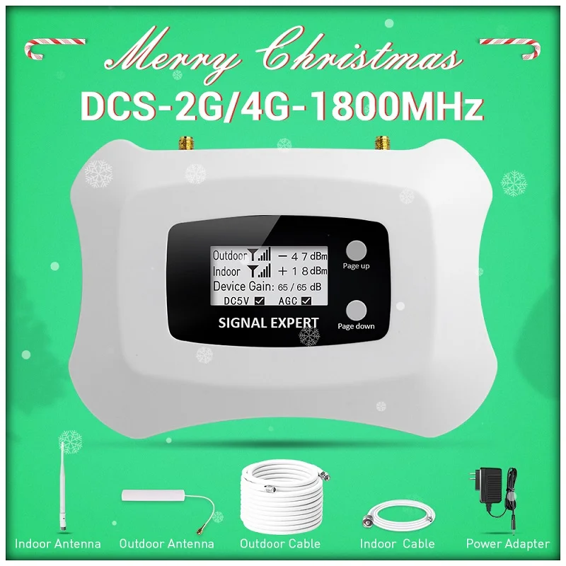 Comprar 2019 nueva actualización pantalla LCD frecuencia Global 2G 4G LTE DCS 1800mhz repetidor de señal móvil amplificador de señal para kit 2G4G